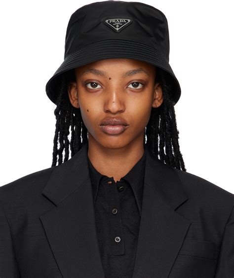 prada bucket straw hat|Prada bucket hat nylon.